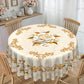 🌹✨  Waterproof Gold Rose Tablecloth – Elegant Embossed Effect, Stain-Resistant Finish & Easy-Clean Design 🏡