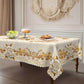 🌹✨  Waterproof Gold Rose Tablecloth – Elegant Embossed Effect, Stain-Resistant Finish & Easy-Clean Design 🏡