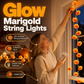 🌼LAST DAY SPECIAL £12.99! 🎃Artificial Marigold Flower LED String Lights – Waterproof 8 Lighting Modes, 20 LEDs Battery Powered, Decor for Halloween, Day Of The Dead Altar, Porch & Indoor Festival Decor