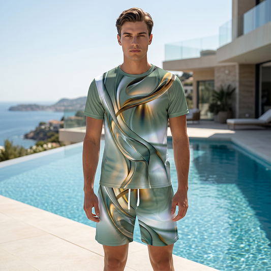 👕 2026 Sale — Over 41,000 Sold!🔥Men's Casual Graphic T-Shirt and Shorts Set