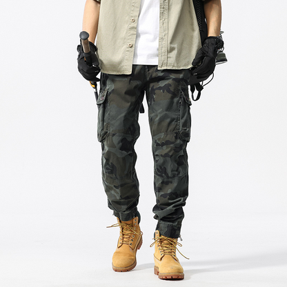 🔥50% OFF NOW🪖Men’s Camouflage Cuffed Cargo Pants Multi-Pocket Casual Outdoor Trousers