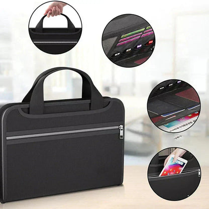 📁 50% Off! 🔥 Fireproof Accordion-Style File Folder with Handle — Fire-resistant, 12+ compartments, and portable 🧾