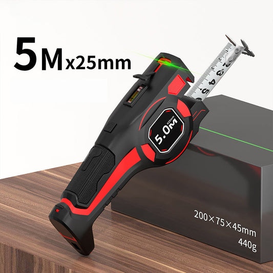 🔧2-in-1 Tape Measure with Laser Guide