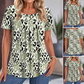 ⏳ Limited time 49% off! 🔥Women's Casual Printed Round Neck Short Sleeve Top