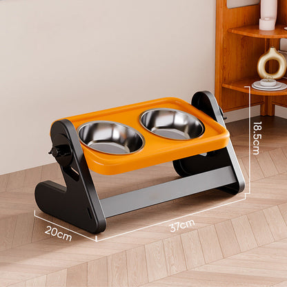 Adjustable Height Ergonomic Elevated Pet Bowl