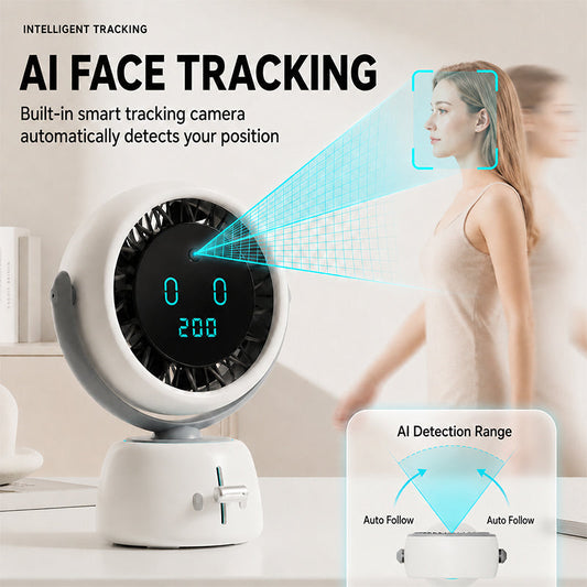 🌀Smart Face Tracking Desktop Fan