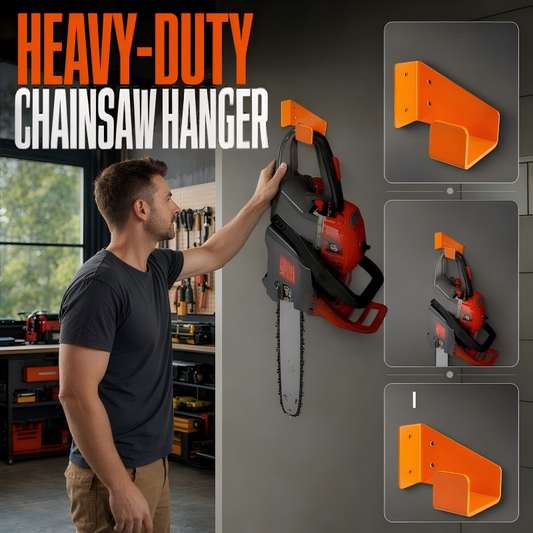 🏠Heavy-Duty Wall Mount Chainsaw Hanger
