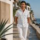 ☀️👔 LIMITED-TIME 50% OFF! Men’s Geometric Print Relaxed-Fit Button-Down Shirt – Soft Summer Feel, Roomy Comfort & Vacation-Ready Style ✨