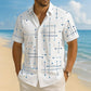 ☀️👔 LIMITED-TIME 50% OFF! Men’s Geometric Print Relaxed-Fit Button-Down Shirt – Soft Summer Feel, Roomy Comfort & Vacation-Ready Style ✨