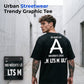 Men’s Short-Sleeved T-Shirt with Back Lettering Print