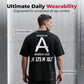 Men’s Short-Sleeved T-Shirt with Back Lettering Print