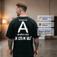 Men’s Short-Sleeved T-Shirt with Back Lettering Print