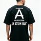 Men’s Short-Sleeved T-Shirt with Back Lettering Print