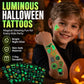 📢📢50% OFF !! ⏰ Light Up Your Halloween Look! Glow-in-the-Dark Temporary Tattoos | Waterproof & Fun Party Accessories