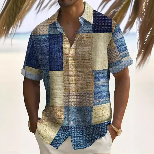 😎Men's Contrast Color Pattern Shirt