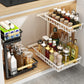 🏠2-Tier Adjustable Pull-Out Cabinet Storage Rack