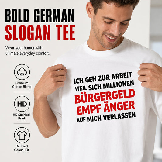 Men's Casual Crewneck Funny Slogan Top