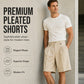 Men's Casual Wide Leg Suit Shorts