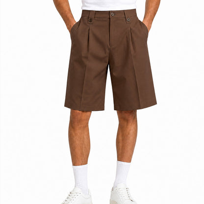 Men's Casual Wide Leg Suit Shorts