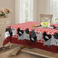 📢📢50% OFF !! ⏰Red Plaid Rooster Tablecloth