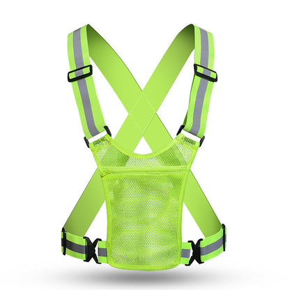 📢📢 50% OFF !! ⏰High Visibility Reflective Vest Adjustable Safety Running Gear with Pocket