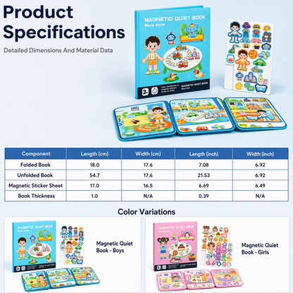 🧩 Last Day Special Price £15.99 ! 🧒👧Kids Magnetic Quiet Book – Folding puzzle scenes, magnetic & educational – Boosts creativity & learning for boys & girls ✨