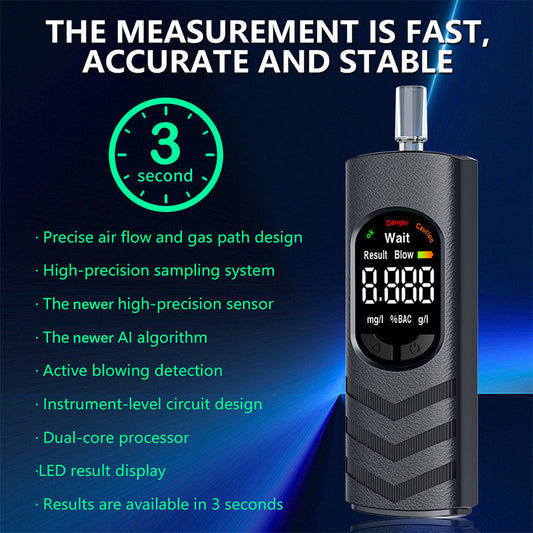 📢📢50% OFF !! ⏰Rechargeable Alcohol Tester with LCD Screen and Voice Broadcast