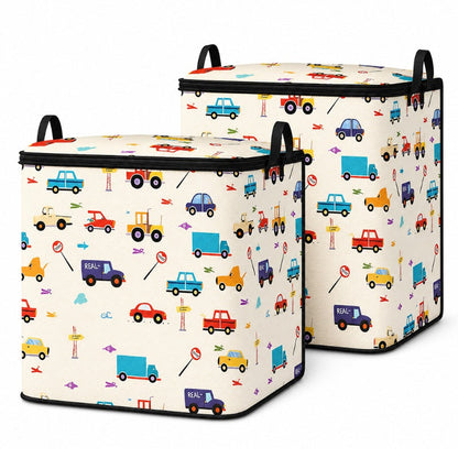 📢📢40% OFF !! ⏰ Large Foldable Canvas Storage Organizer – Durable, zippered lid & reinforced handles – Perfect for home, closet & travel ✨