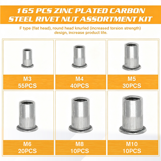 📢📢40% OFF !! ⏰That stripped hole you've been ignoring? This rivet nut kit fixes it — no welding, no new parts. 💪