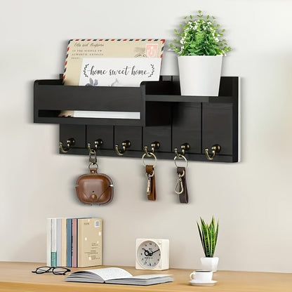 📢📢40% OFF !! ⏰Wall-Mounted Mail and Key Holder with Shelf