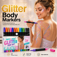 🎨 50% OFF NOW! ✨ 24-Color Face & Body Glitter Marker Set – Dual tips, vibrant shades & long-lasting – Perfect for parties, festivals & creative looks 🌈