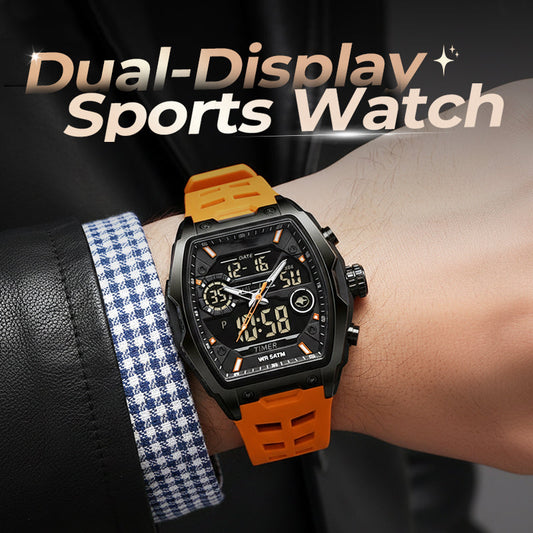📢📢50% OFF !! ⏰ Men's Dual Display Sports Watch – Analog-Digital Watch with Luminous Dial