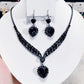 📢📢50% OFF !! ⏰Sparkling Heart Necklace & Earring Set