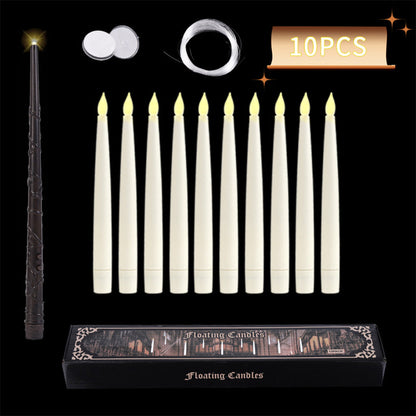🔥Magical Wand Remote Floating LED Taper Candles Set