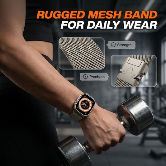 ⌚ No More Sweat or Hair Pulling – Flexible Stainless Steel Mesh Watch Band
