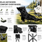 Portable, adjustable folding chair for outdoor use – Lightweight, sturdy & versatile
