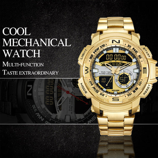 🎁2026 New Arrivals 50% OFF💥Men's Dual‑Display Sports Watch – Analog‑Digital, 3ATM Waterproof, Multi‑Function ✨