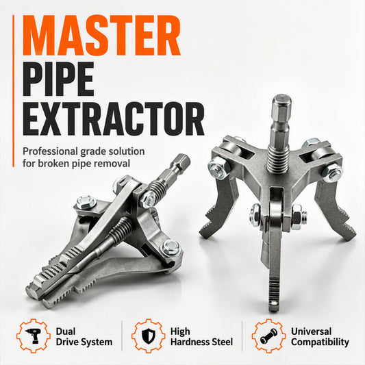 📢📢40% OFF !! ⏰Universal 3-Jaw Broken Pipe Extractor for Hand Drills