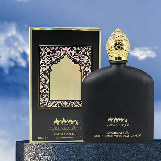 📢📢50% OFF !! ⏰100ml Floral Fragrance Perfume, Black & Gold Decor Bottle
