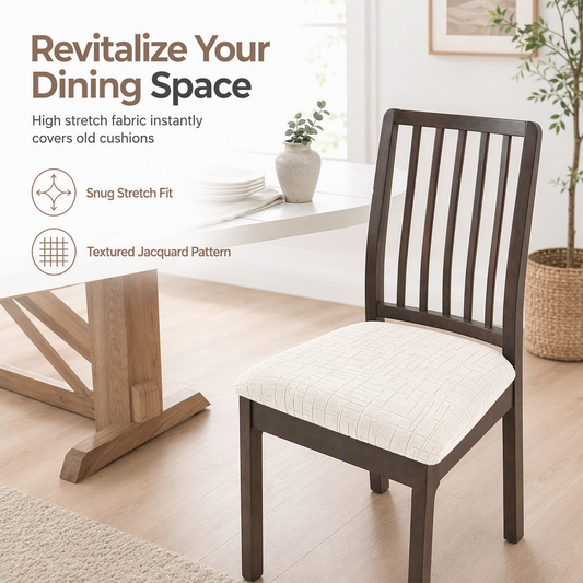 📢📢50% OFF !! ⏰🪑Stretch Dining Chair Seat Covers – Elastic Woven Slipcovers for Home & Hotel