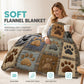 ✨ Cute Paw Print Soft Flannel Blanket – Snuggly, Light‑Warm, Decorative 🛌