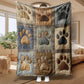 ✨ Cute Paw Print Soft Flannel Blanket – Snuggly, Light‑Warm, Decorative 🛌
