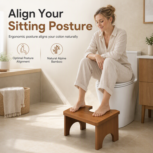 ⏳🔥LIMITED-TIME 50% OFF! ⏰21,493 Sold – Non-Slip Toilet Step Stool for Kids & Adults – Natural Bamboo, Ergonomic Posture & Sturdy Support 🚽🦶