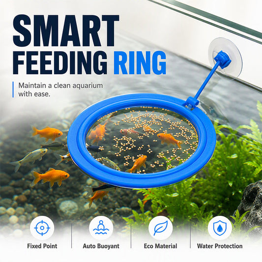 📢📢Buy 1 Get Free 1 !! ⏰Floating Fish Feeding Ring with Suction Cup for Aquarium
