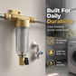 🚰 Whole-House Sediment Pre-Filter: Transparent Housing, Stainless Steel, Protects Taps & Appliances