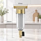 🚰 Whole-House Sediment Pre-Filter: Transparent Housing, Stainless Steel, Protects Taps & Appliances