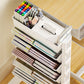 ⏳🔥LIMITED-TIME 50% OFF! ⏰ Movable Bookshelf on Wheels: 5/6 Tiers, 45° Angled Shelves, Lockable Casters, Space-Saving Design📚
