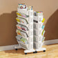 ⏳🔥LIMITED-TIME 50% OFF! ⏰ Movable Bookshelf on Wheels: 5/6 Tiers, 45° Angled Shelves, Lockable Casters, Space-Saving Design📚