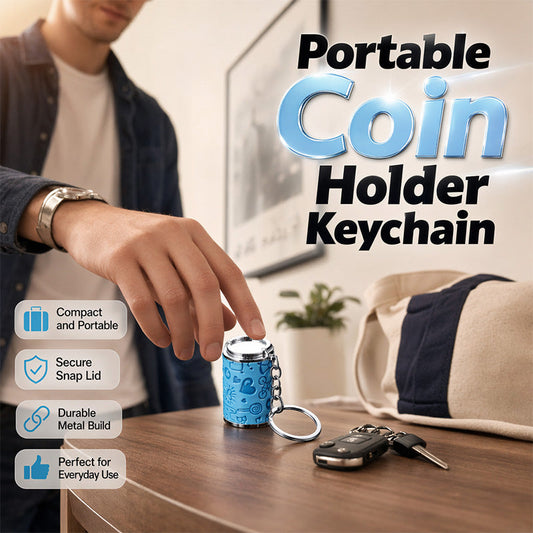 📢📢40% OFF !! ⏰Portable Coin Holder Keychain Storage