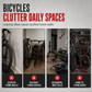 Foldable Bicycle Floor Parking Stand Double Pole U Shaped Bike Display Rack for Road and Mountain Bikes